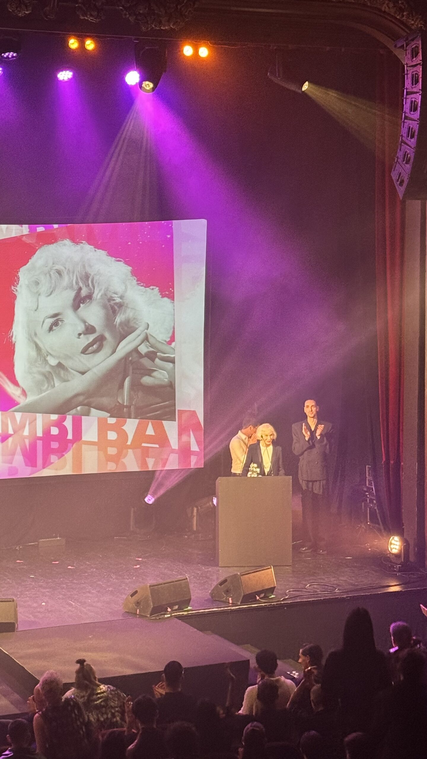 Prix d'honneur pour Bambi (Marie-Pierre Pruvot" à la cérémonie des Têtu le 3 décembre 2024 au Trianon (Paris)